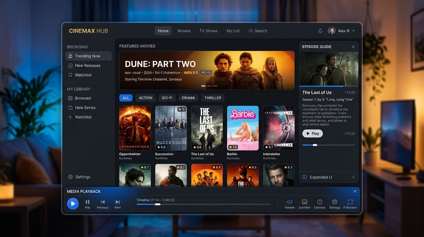 Online Movie and TV Series (OOP Java)