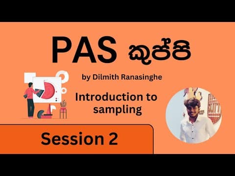 PAS Kuppi session 2 (Probability and Statistics) by Dilmith Ranasinghe